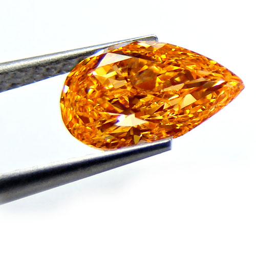 1.03 Pear Shape FANCY VIVID ORANGE!