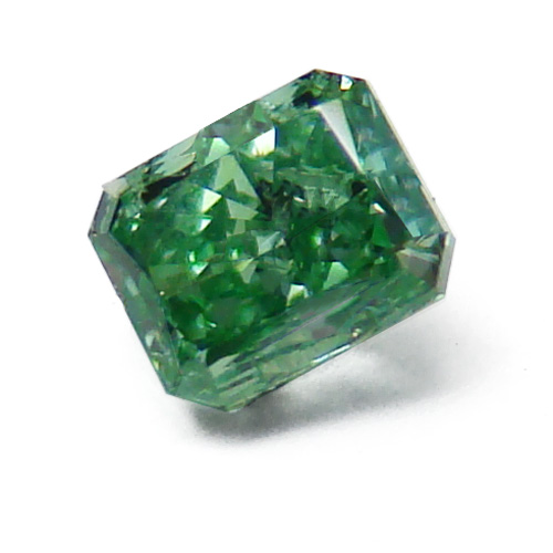 View 0.17 ct. Radiant Fancy VIVID Green