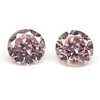 View 0.4 ct. Round Fancy L. Pink (pair)