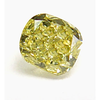 View 0.35 ct. Cushion Fancy Intense Yellow