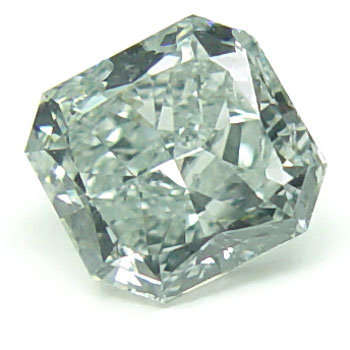 View 0.84 ct. Radiant Fancy Bluish Green