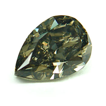 View 1.59 ct. Pear Shape Fancy Dark Gray-Greenish Yellow