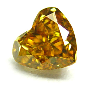 View 0.45 ct. Heart Shape Fancy Deep Y. Orange