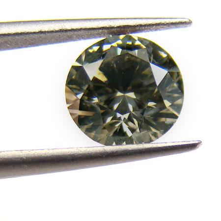 View 1.2 ct. Round Fancy Dark Greenish Gray