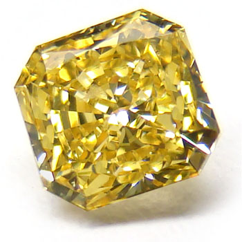 View 0.81 ct. Radiant Fancy Vivid Yellow