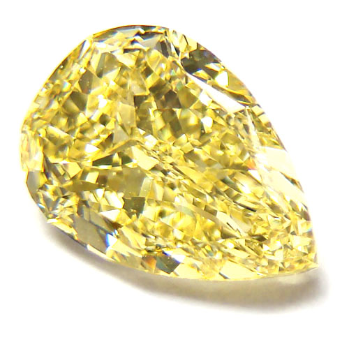 View 2.37 ct. Pear Shape Fancy Intense Yellow (Flawless)