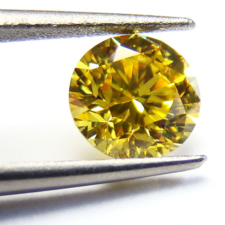 View 0.72 ct. Round Fancy VIVID Yellow