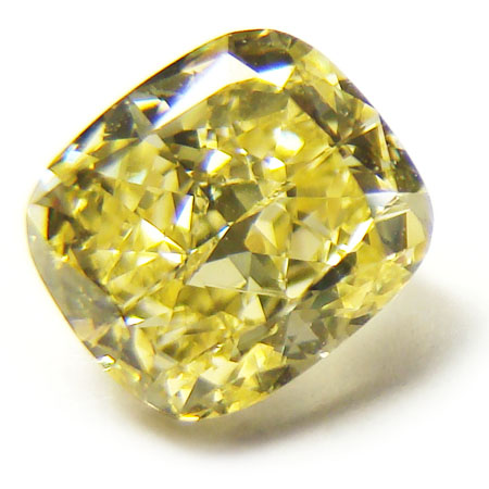 View 1.63 ct. Cushion Fancy Yellow (Flawless)