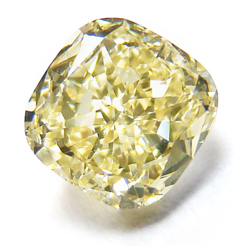 View 1.08 ct. Cushion Fancy Light Yellow (Flawless)