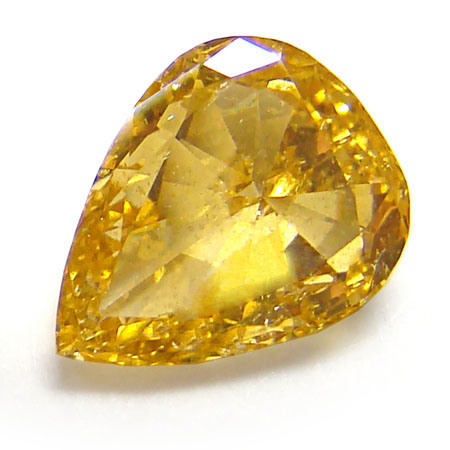 View 1.07 ct. Pear Shape Fancy Intense Yellow-Orange