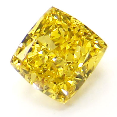 View 0.56 ct. Radiant Fancy Vivid Yellow