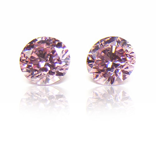 0.46 Round Fancy Pink (Pair) Argyle