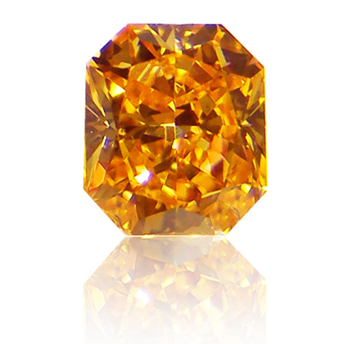 View 0.33 ct. Radiant FANCY VIVID ORANGE!