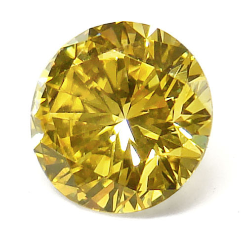 View 0.94 ct. Round Fancy VIVID Yellow