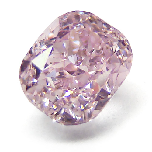 View 0.51 ct. Cushion Fancy Purplish Pink