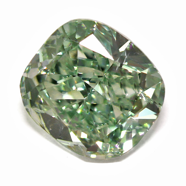 View 1.03 ct. Cushion Fancy Intense Green