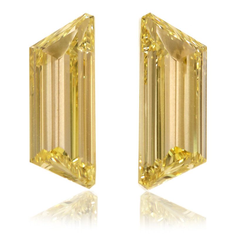 View 2.12 ct. Trapezoid Fancy Yellow (Pair)