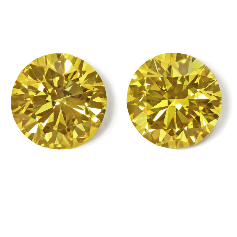 View 2.03 ct. Round Fancy VIVID Yellow (Zimmi, Pair)