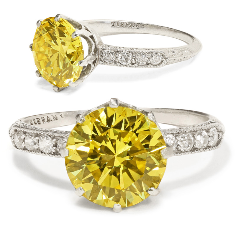 View 2.39 ct. Round Fancy Vivid Yellow (Zimmi) (Tiffany & Co.)