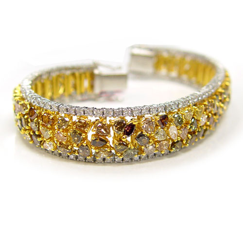 Amazon.com: ASTTERIA Certified 13.60 Carat Mix Fancy Yellow Color Diamond  Set In 18k Yellow Gold Bracelet (FANCY YELLOW-VS) Adjustable and Resizable:  Clothing, Shoes & Jewelry
