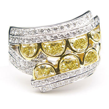 View Yellow Half-Moon Ring