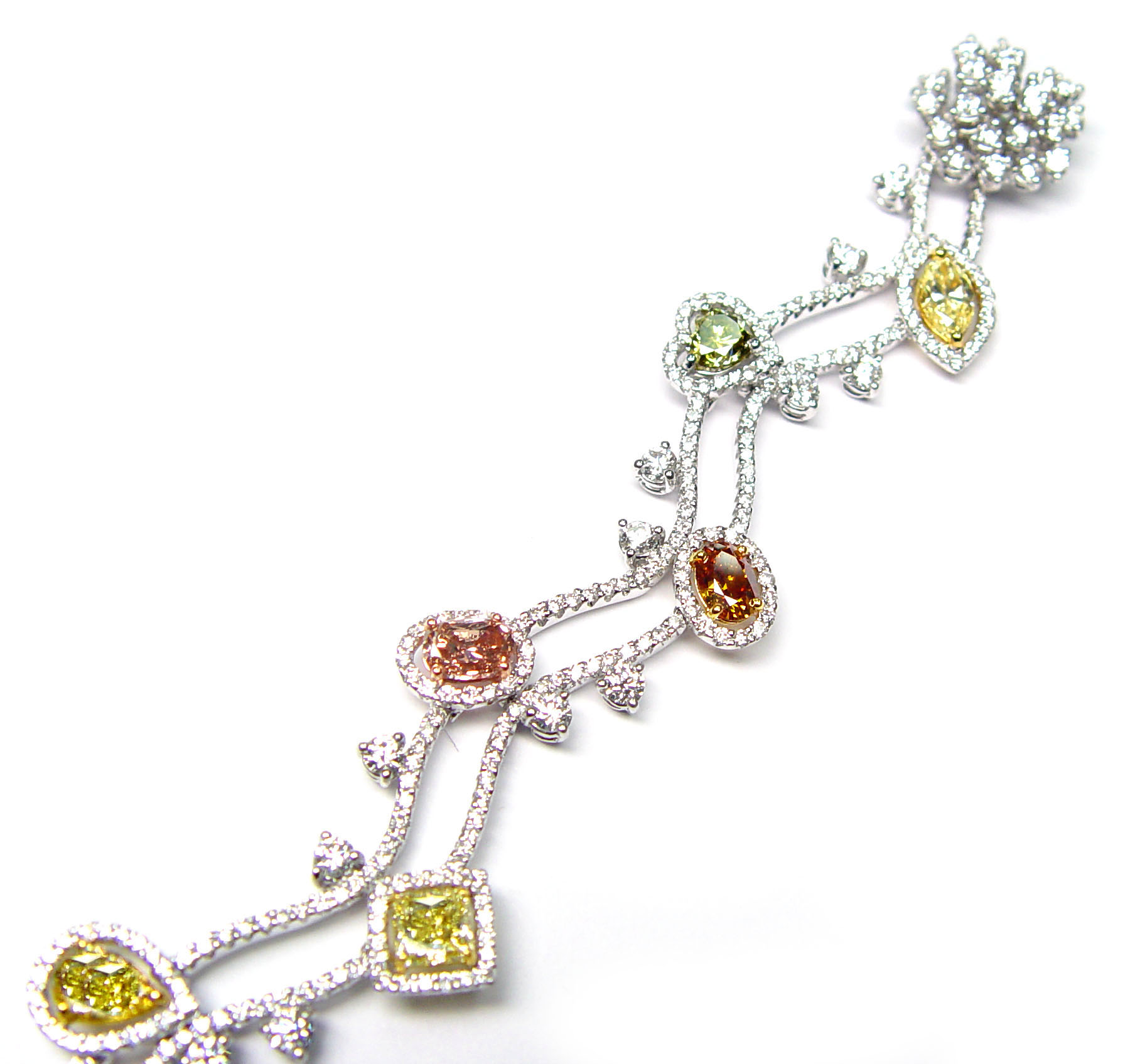 View Natural Multicolor Diamond Bracelet