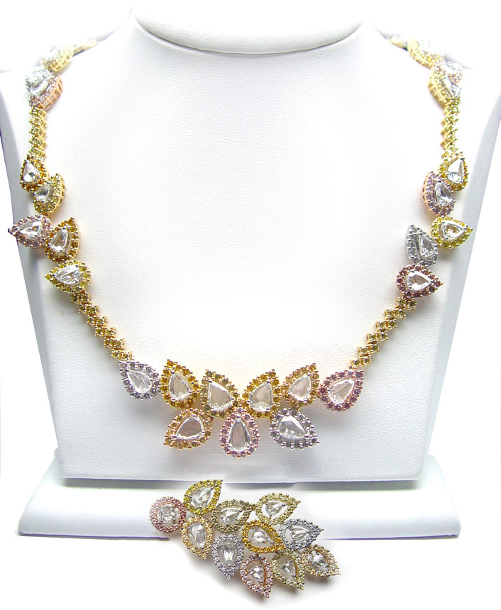 View 28.15 carat Rose Cut Necklace